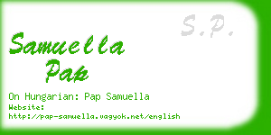 samuella pap business card